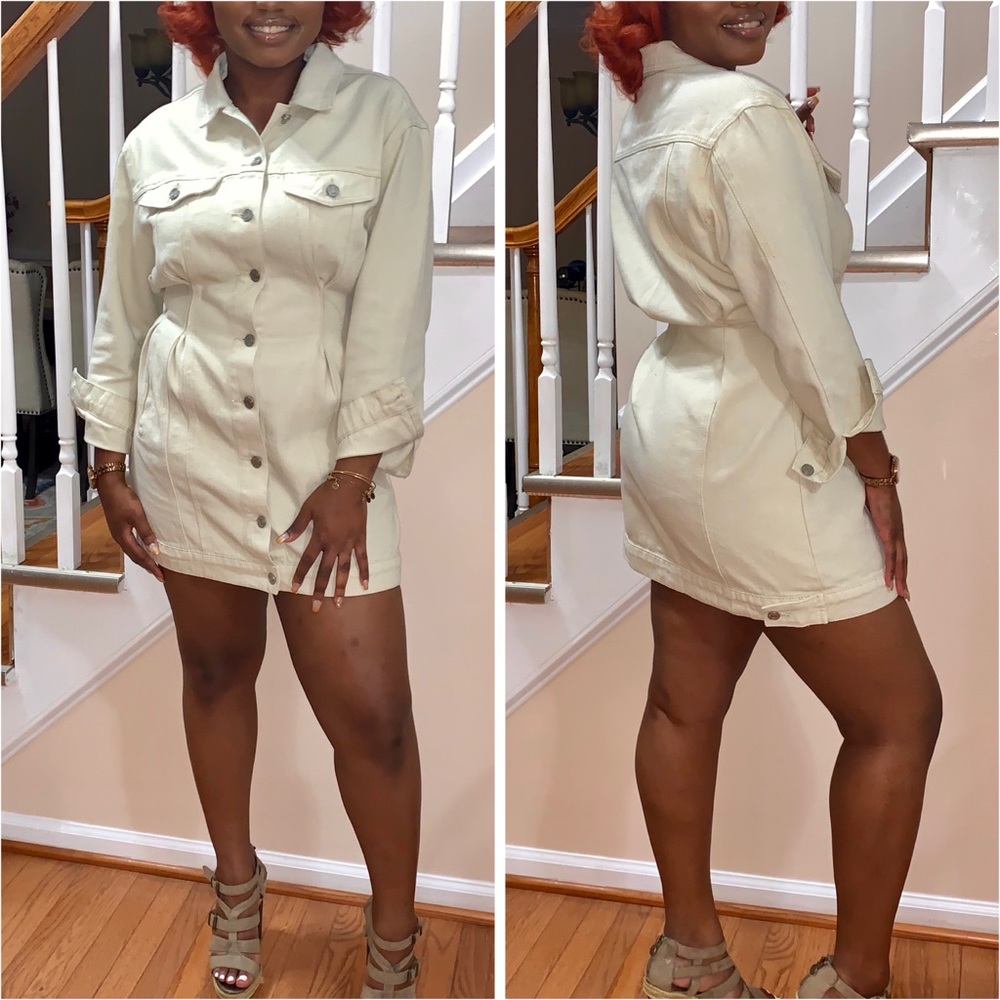 Missguided Cream Mini Dress